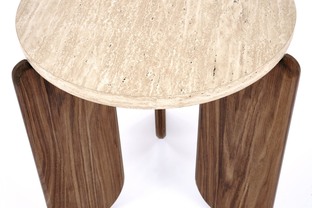 MAMBO S c.table travertine / walnut