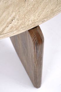 MAMBO c.table travertine / walnut