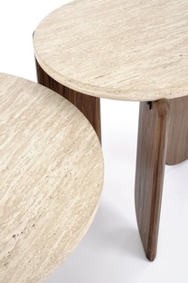 MAMBO c.table travertine / walnut