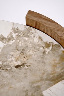 NICOSIA c.table beige marble / walnut