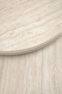 PAOLA set of 2 c. tables, travertine / cashmere
