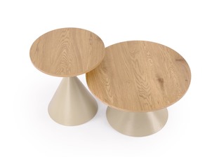 PILAR zestaw 2 ław dąb naturalny / kaszmir (2p=1set)