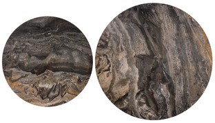 TOWER set of 2 c.tables brown marble / walnut