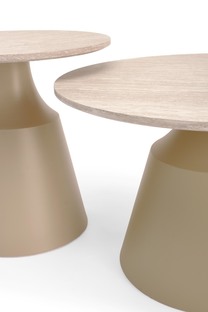 ZURICH set of 2 c.tables travertine / cashmere