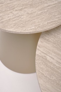 ZURICH set of 2 c.tables travertine / cashmere