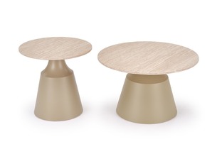 ZURICH set of 2 c.tables travertine / cashmere