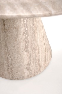 ABBOT round table, light travertine