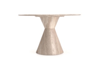 ABBOT round table, light travertine