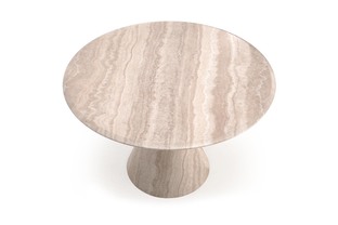 ABBOT round table, light travertine