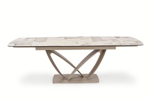 BENJAMIN extension table, beige / cashmere