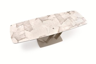 BENJAMIN extension table, beige / cashmere