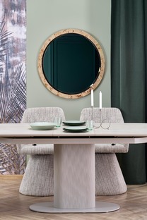 FALONE extension table, color: travertine / cashmere