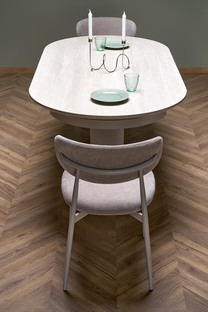 FALONE extension table, color: travertine / cashmere
