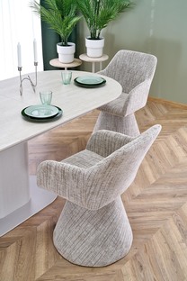 FALONE extension table, color: travertine / cashmere