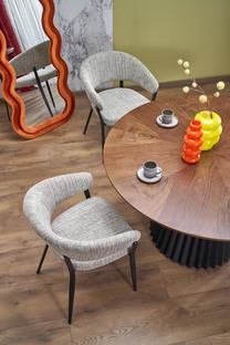 HEVELIUS table, top - walnut, leg - black