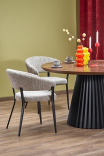 HEVELIUS table, top - walnut, leg - black
