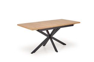 HOLTER extension table, top - gold oak, legs - black