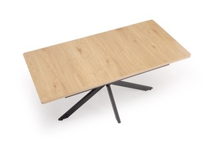 HOLTER extension table, top - gold oak, legs - black