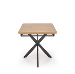 HOLTER extension table, top - gold oak, legs - black