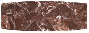 MARVIN extension table, top - maroon marble, legs - black