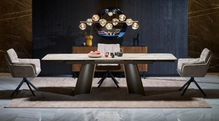 VESNA extension table, color: beige marble