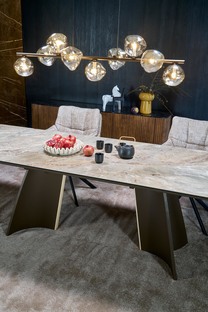 VESNA extension table, color: beige marble