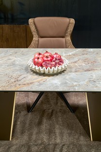 VESNA extension table, color: beige marble