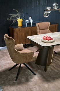 VESNA extension table, color: beige marble