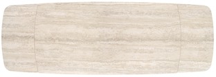 VITRUS extension table, light travertine / black