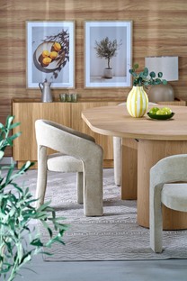 GARIBALDI extension table matt natural oak
