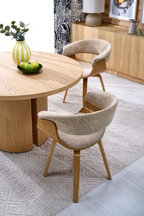 GARIBALDI extension table matt natural oak