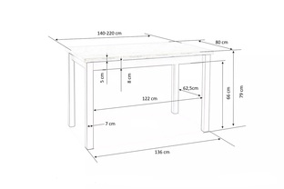 TIAGO extension table hikora oak