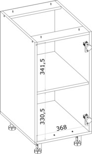 VENTO D-40/82 carcass, lower cabinet white