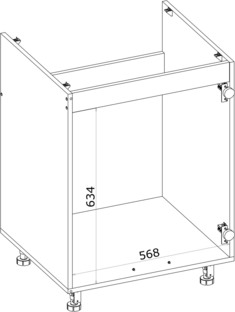 VENTO DK-60/82 carcass, sink cabinet white