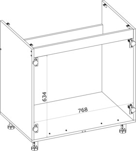 VENTO DK-80/82 carcass, sink cabinet white