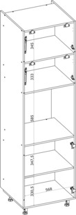 VENTO DP-60/214 carcass, high lower cabinet black