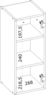 VENTO G-30/82 carcass, upper cabinet white