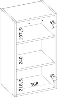 VENTO G-40/82 carcass, upper cabinet white