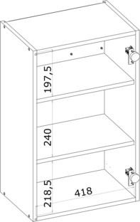 VENTO G-45/82 carcass, upper cabinet black