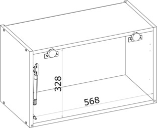 VENTO GO-60/36 carcass, upper hood cabinet white