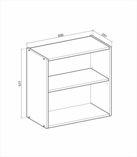 VENTO GOO-60/58 carcass, upper cabinet white