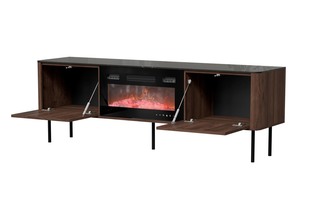 SOLANO RTV-1 RTV stand warmia walnut / black marble