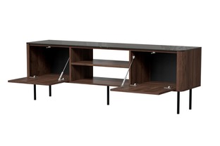 SOLANO RTV-1 RTV stand warmia walnut / black marble