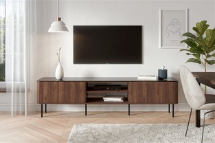 SOLANO RTV-2 RTV standchest warmia walnut / black marble