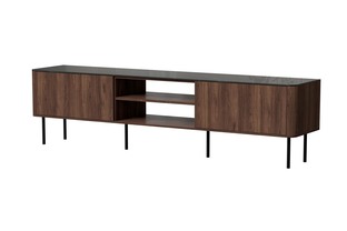 SOLANO RTV-2 RTV standchest warmia walnut / black marble