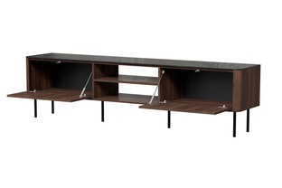 SOLANO RTV-2 RTV standchest warmia walnut / black marble