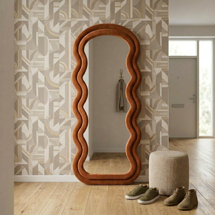CONFETTO standing mirror or wall mirror, cinnamon
