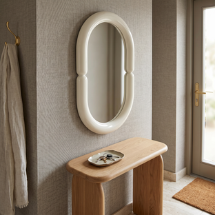 POSTER wall mirror, white