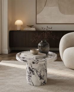 AMARETTO c.table, white marble