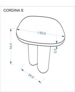 CORDINA S c.table brown marble / brown